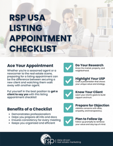 RSP USA - Listing Appointment Checklist